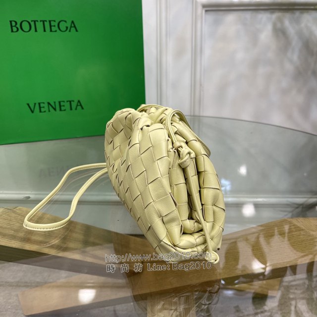 Bottega veneta高端女包 98061寬編織 寶緹嘉純手工編織羔羊皮女包 BV經典款小號編織雲朵包  gxz1403